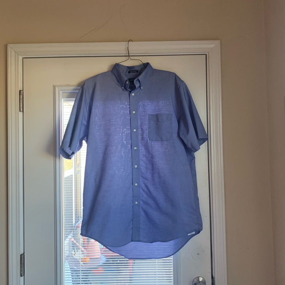 Men’s LANDS END Short Sleeve Dress Shirt 17 Tall